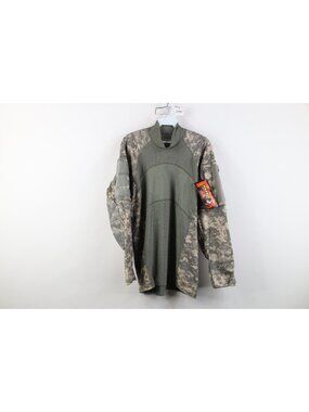 Deadstock Vtg Y2K 2006 Massif Mens Large Army Combat Shirt Flame Resistant USA